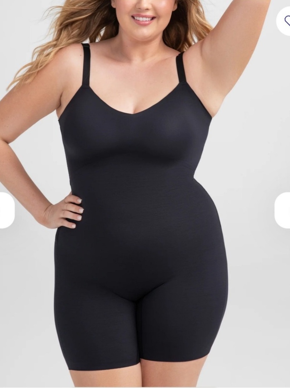 Honeylove Mid-Thigh Bodysuit Plus Size - With Sculpting Wireless Bra (EUC)